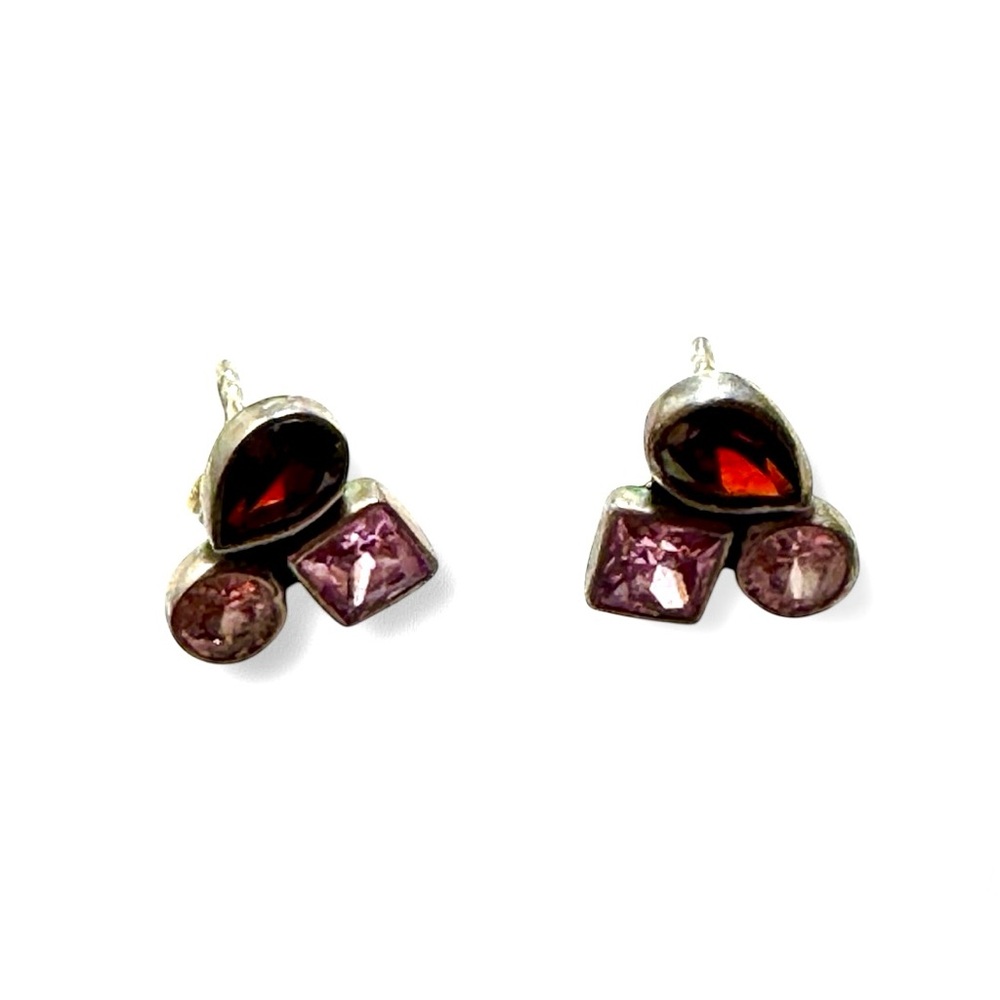 Silpada Sterling Silver 'Hearts Aflutter' Garnet Pink CZ Earrings
P2743